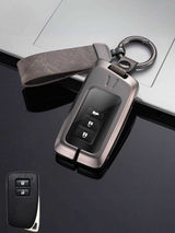 Vintage Leather Metal Alloy Lexus Key Cover