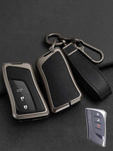 Lexus Key Fob Cover with Leather & Metal Frame