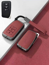 Lexus Key Fob Cover with Leather & Metal Frame
