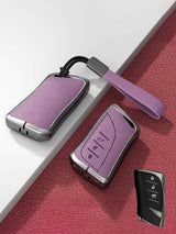 Lexus Key Fob Cover with Leather & Metal Frame