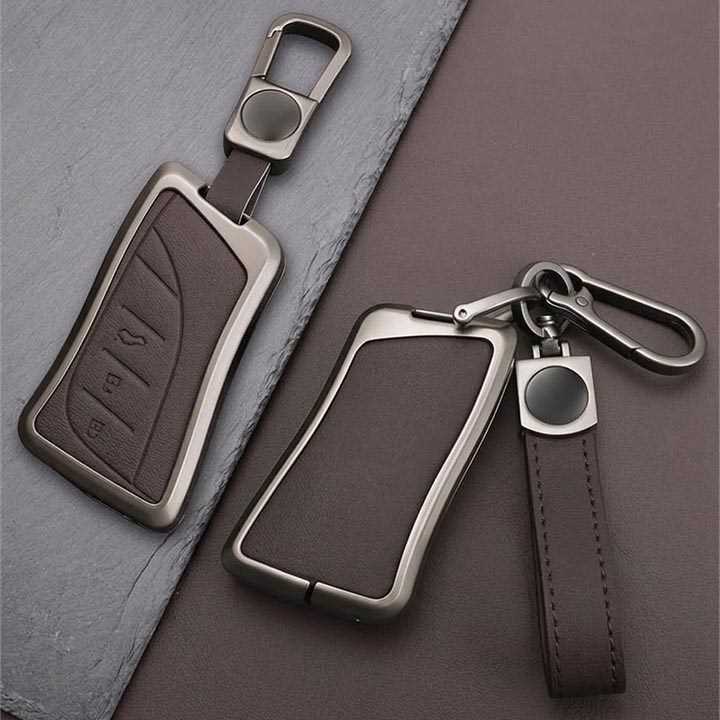 Lexus Key Genuine Leather & Metal Frame