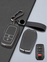 Toyota Key Genuine Leather & Metal Frame