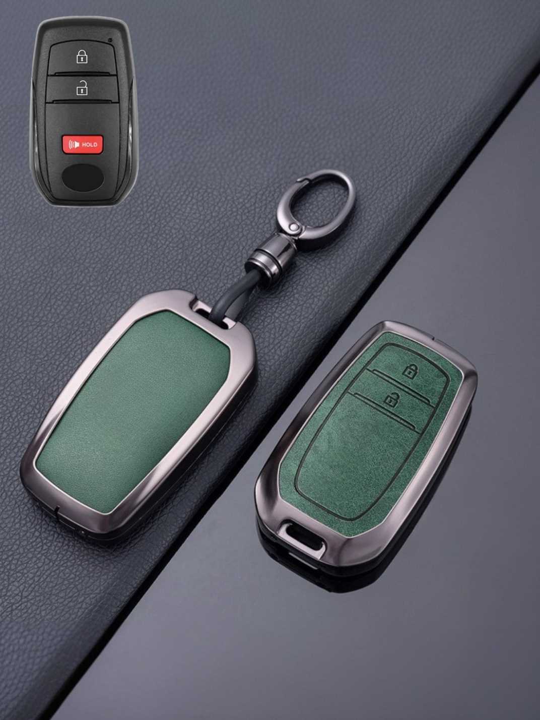 Toyota Key Genuine Leather & Metal Frame