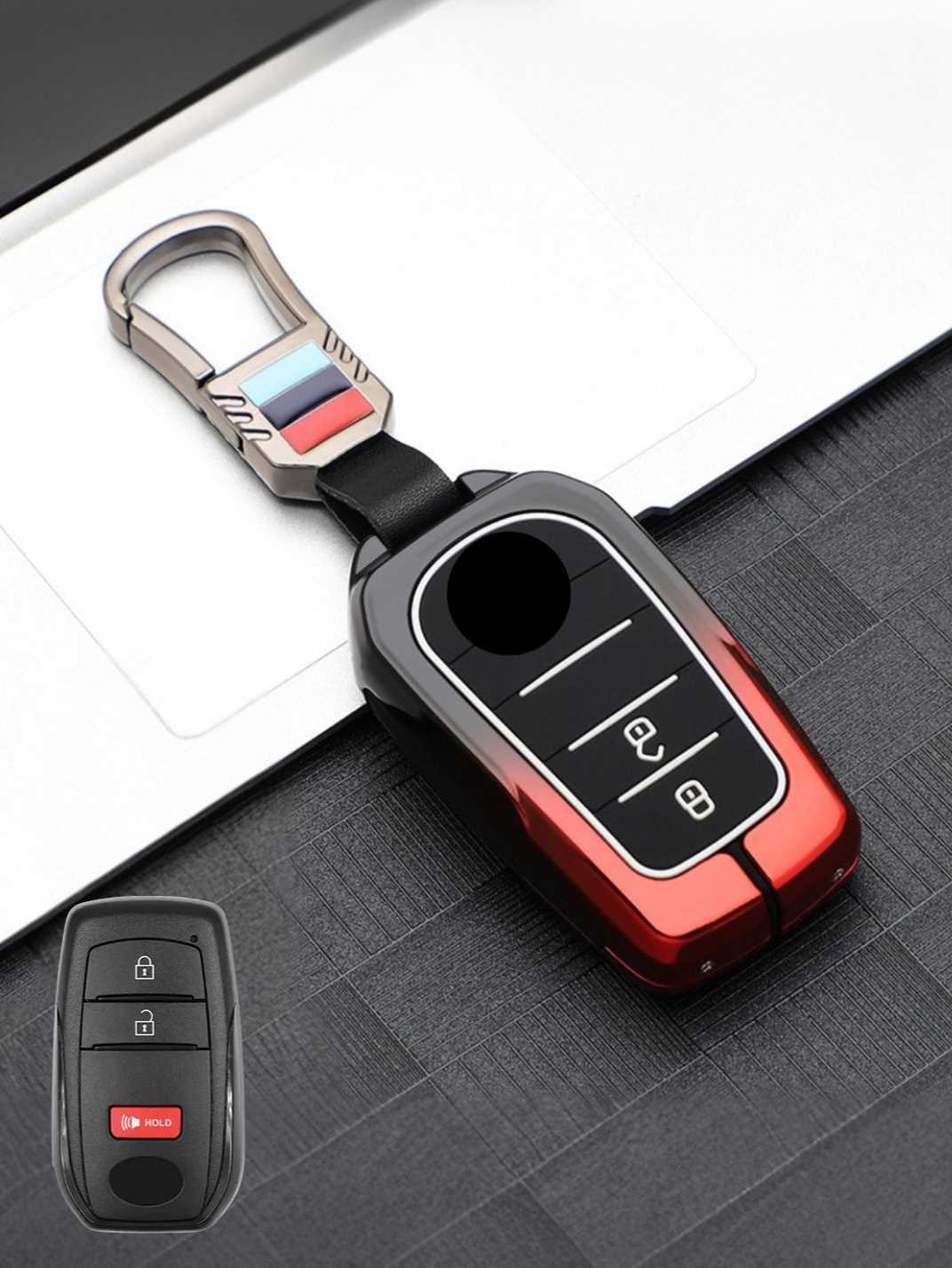 Luxury Colored Alloy Toyota Key Fob Case