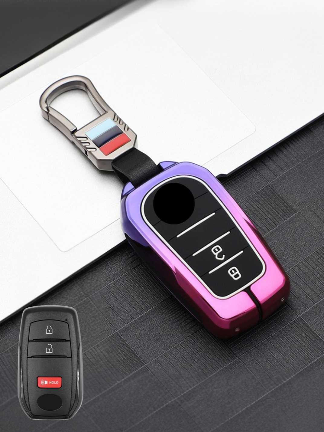 Luxury Colored Alloy Toyota Key Fob Case