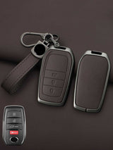 Toyota Key Genuine Leather & Metal Frame