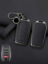 Toyota Key Genuine Leather & Metal Frame