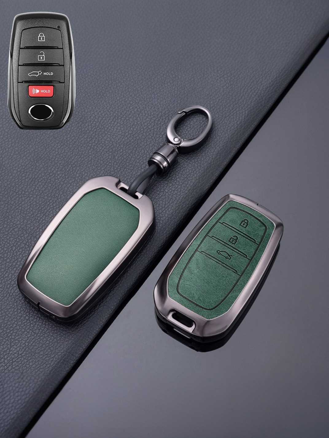 Toyota Key Genuine Leather & Metal Frame