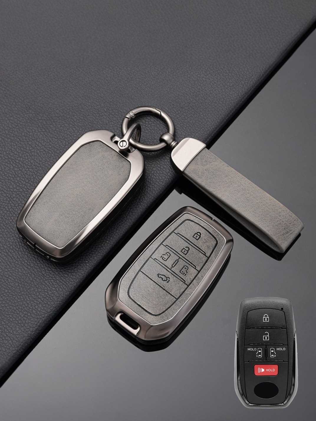 Toyota Key Genuine Leather & Metal Frame