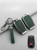 Vintage Leather Metal Alloy Toyota Key Cover