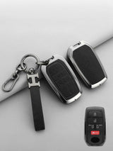 Vintage Leather Metal Alloy Toyota Key Cover