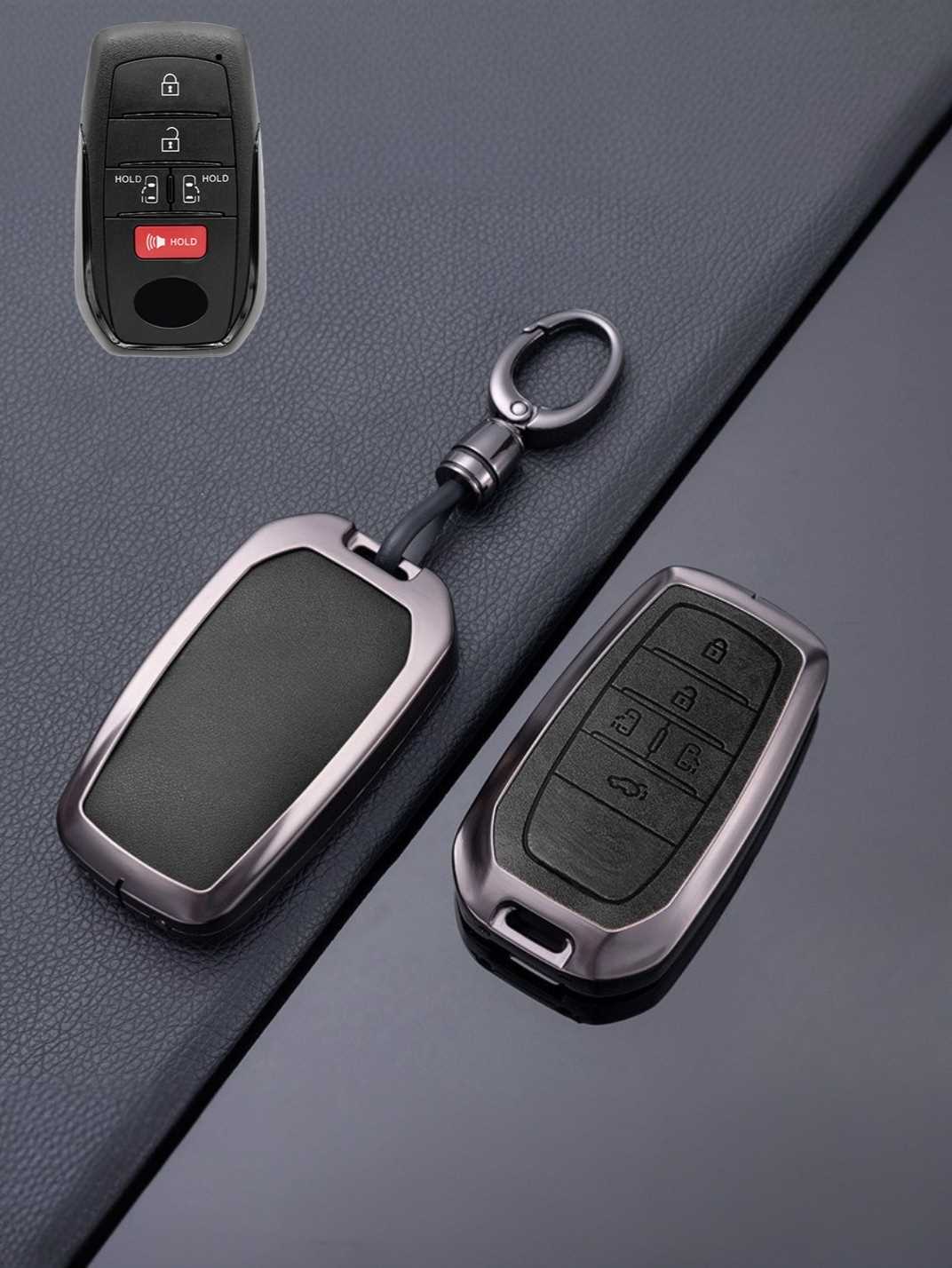 Toyota Key Genuine Leather & Metal Frame