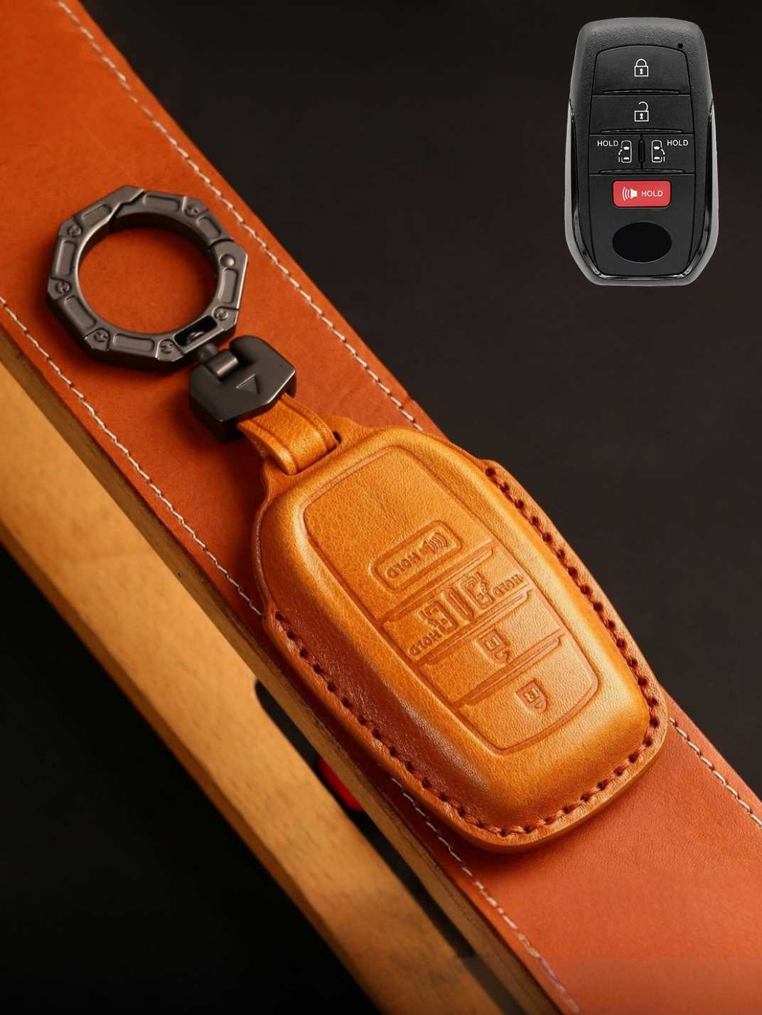 Premium Genuine Leather Toyota Key Cover
