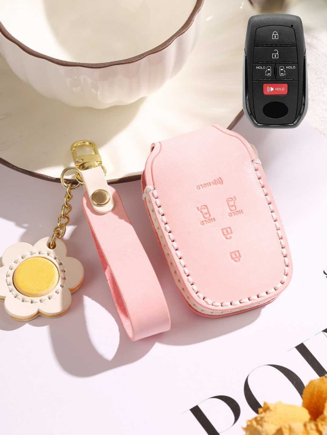 Premium Genuine Leather Toyota Key Cover