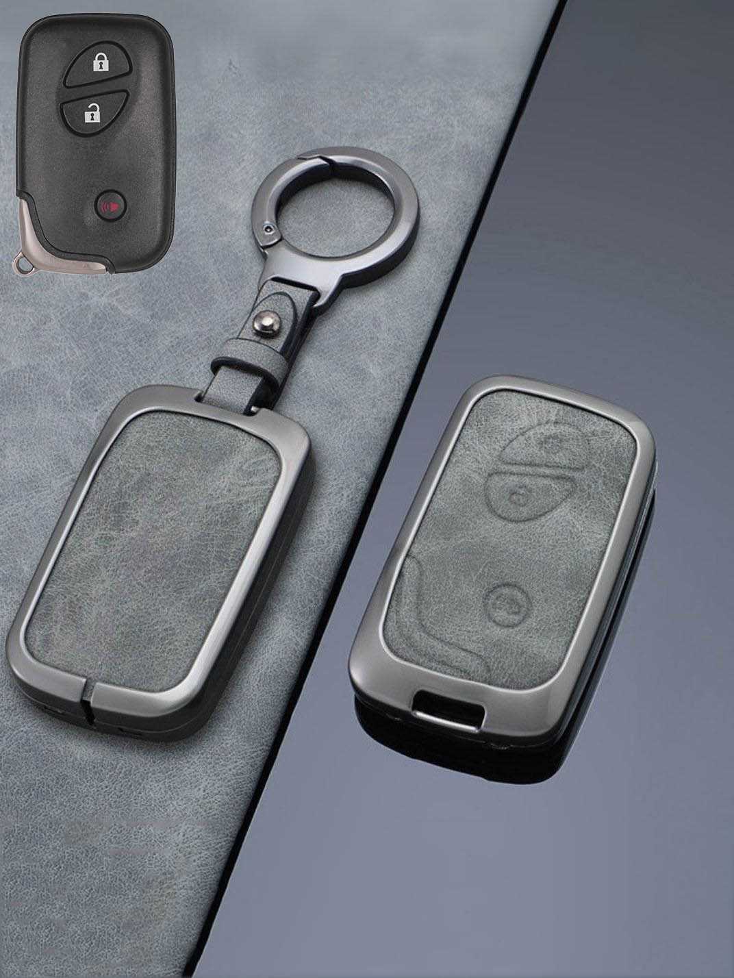 Vintage Leather Metal Alloy Lexus Key Cover