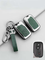 Vintage Leather Metal Alloy Lexus Key Cover