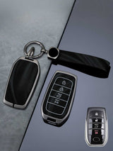 Vintage Leather Metal Alloy Toyota Key Cover