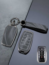 Vintage Leather Metal Alloy Toyota Key Cover