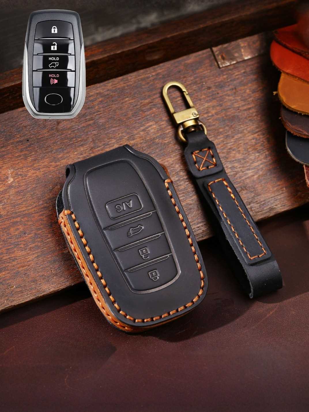 Premium Genuine Leather Toyota Key Cover