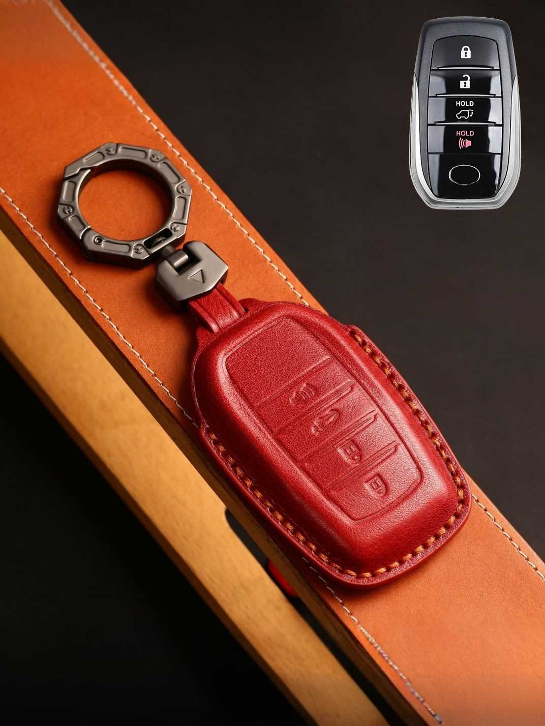 Premium Genuine Leather Toyota Key Cover
