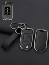 Honda Key Genuine Leather & Metal Frame