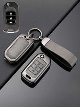 Honda Key Genuine Leather & Metal Frame