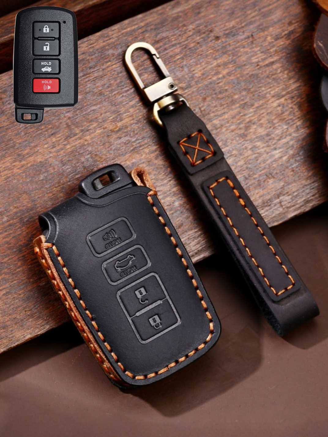 Premium Genuine Leather Toyota Key Cover