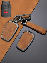 Toyota Key Fob Cover with Leather & Metal Frame