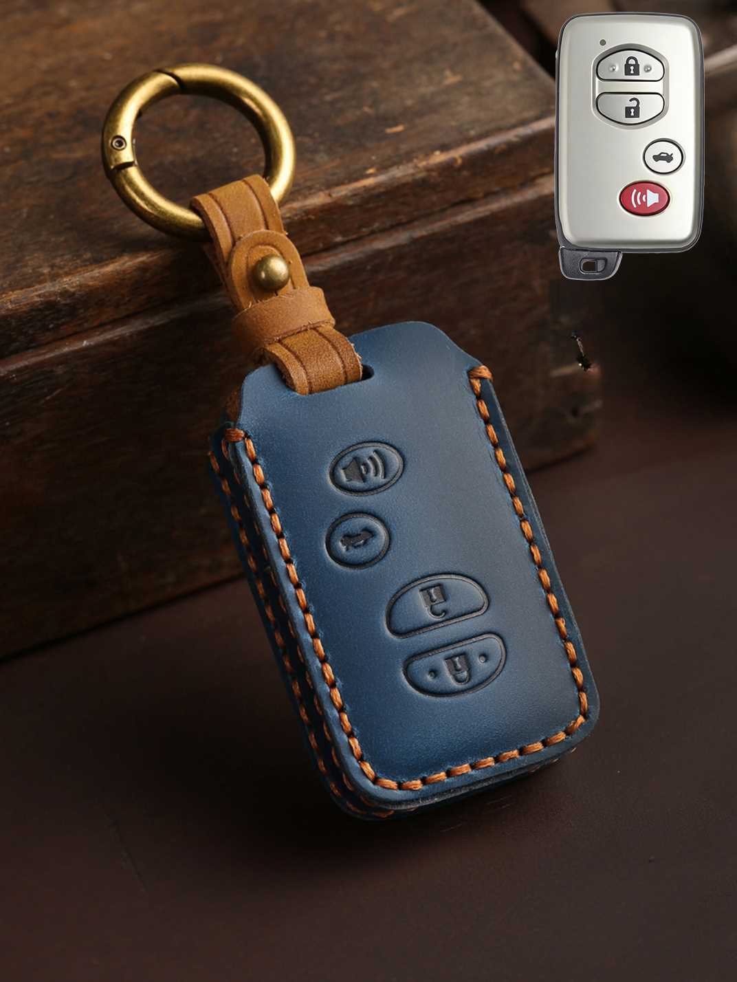 Premium Genuine Leather Toyota Key Cover