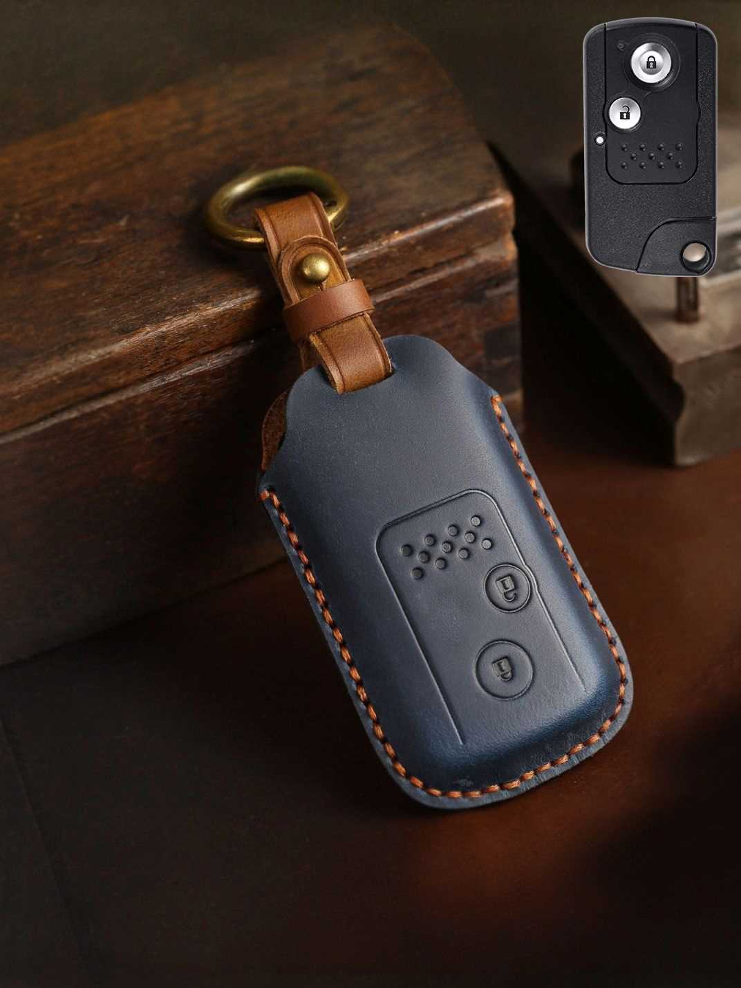 Premium Genuine Leather Honda Key Cover