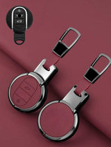 Vintage Leather & Metal Alloy MINI Key Cover