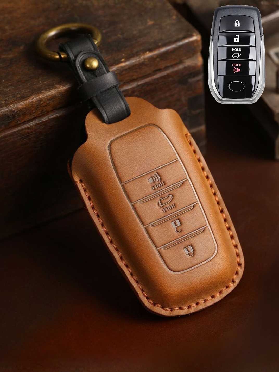 Premium Genuine Leather Toyota Key Cover