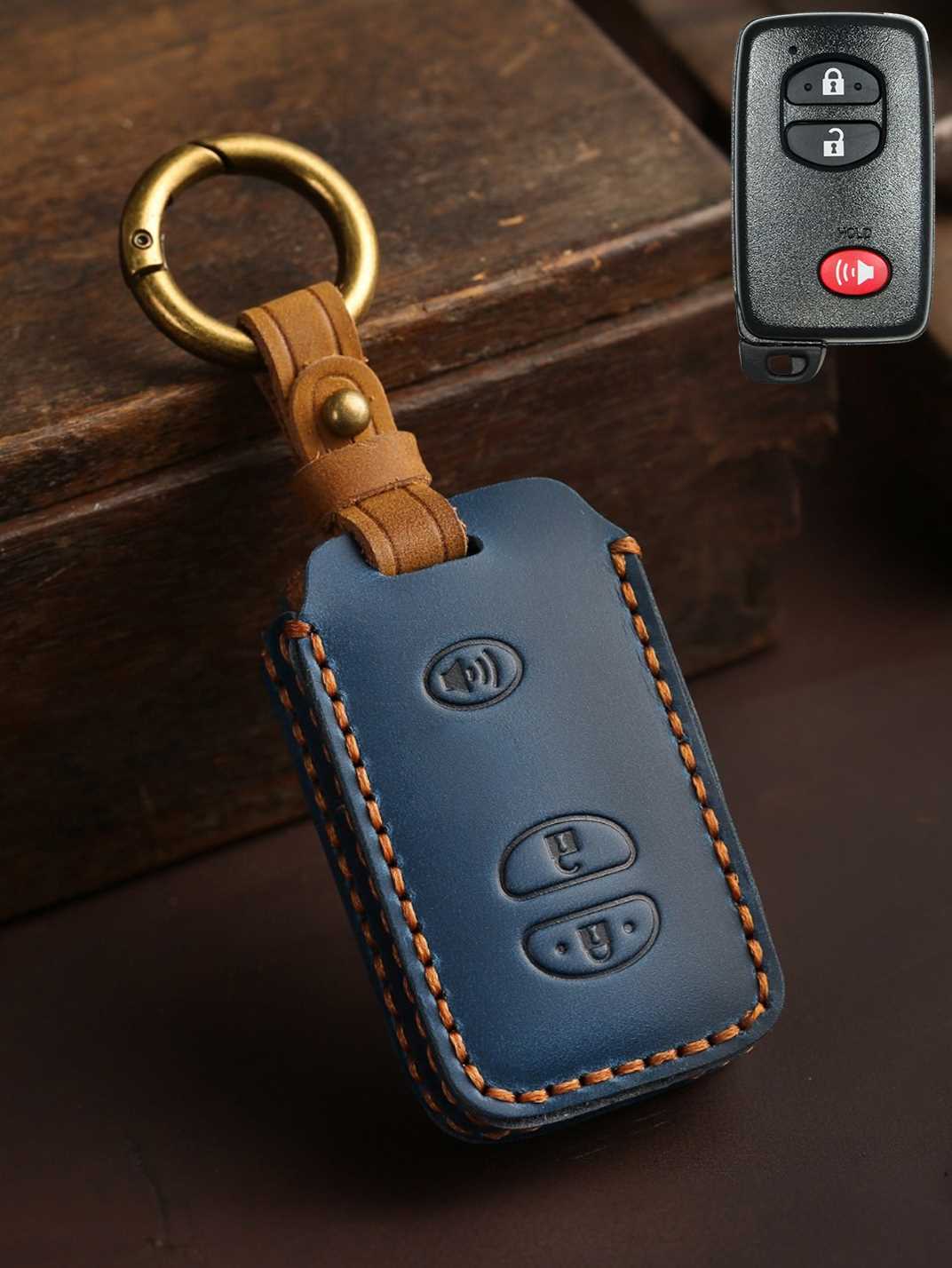 Premium Genuine Leather Toyota Key Cover