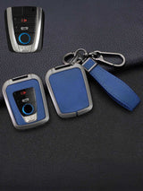 Vintage Leather Metal Alloy BMW Key Cover