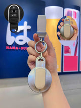 MINI Key Fob Cover with Leather & Metal Frame