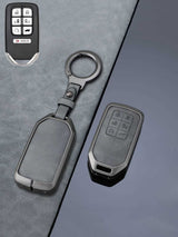 Vintage Leather Metal Alloy Honda Key Cover