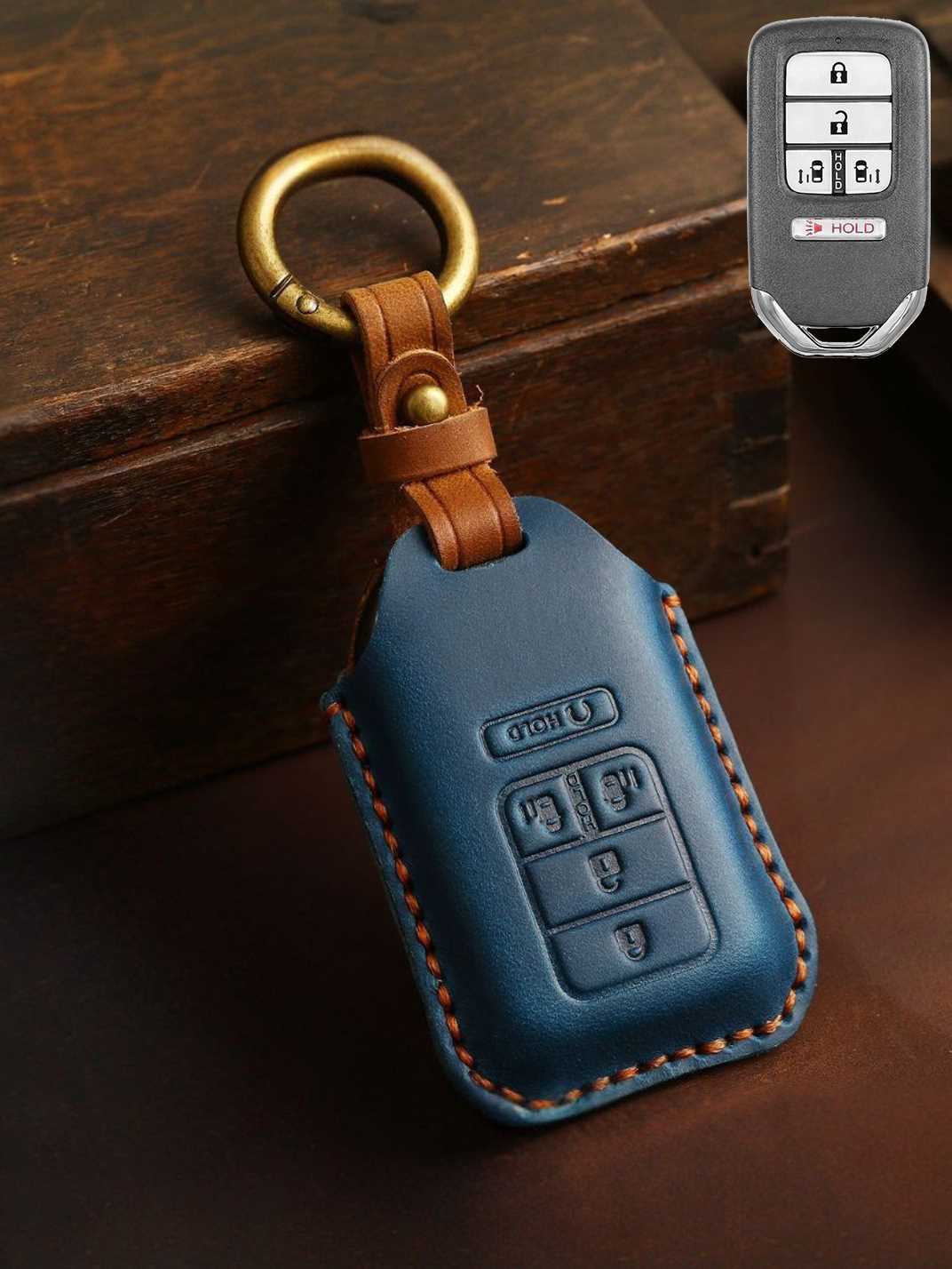 Premium Genuine Leather Honda Key Cover