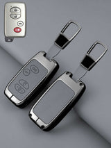 Vintage Leather Metal Alloy Toyota Key Cover