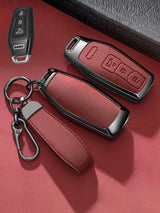 Audi Key Genuine Leather & Metal Frame Cover