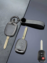 Vintage Leather Metal Alloy Toyota Key Cover
