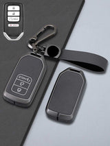 Honda Key Genuine Leather & Metal Frame