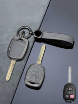 Vintage Leather Metal Alloy Toyota Key Cover