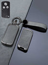 Vintage Leather Metal Alloy Honda Key Cover