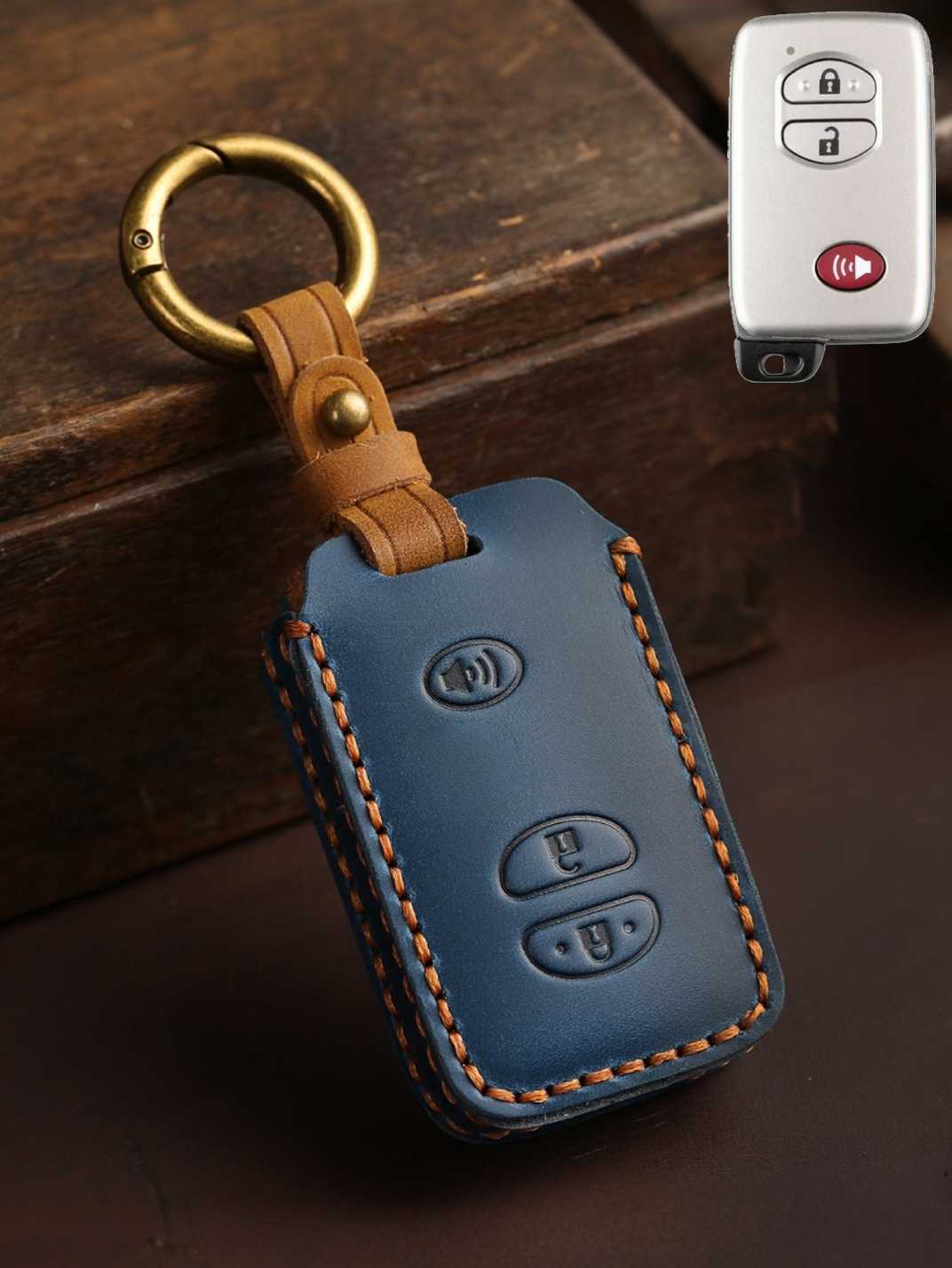 Premium Genuine Leather Toyota Key Cover