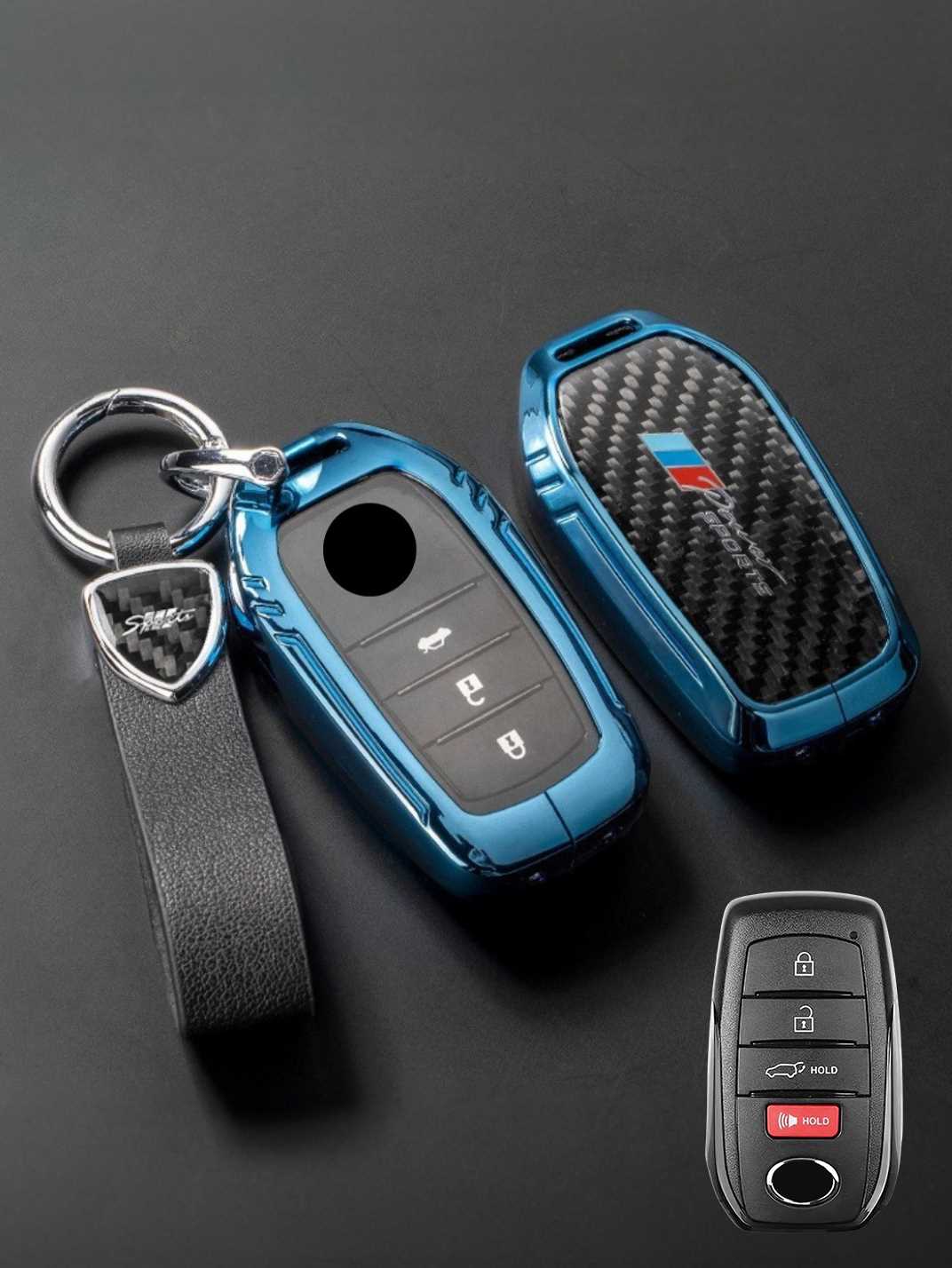 Visible Button Toyota Key Protector Shell