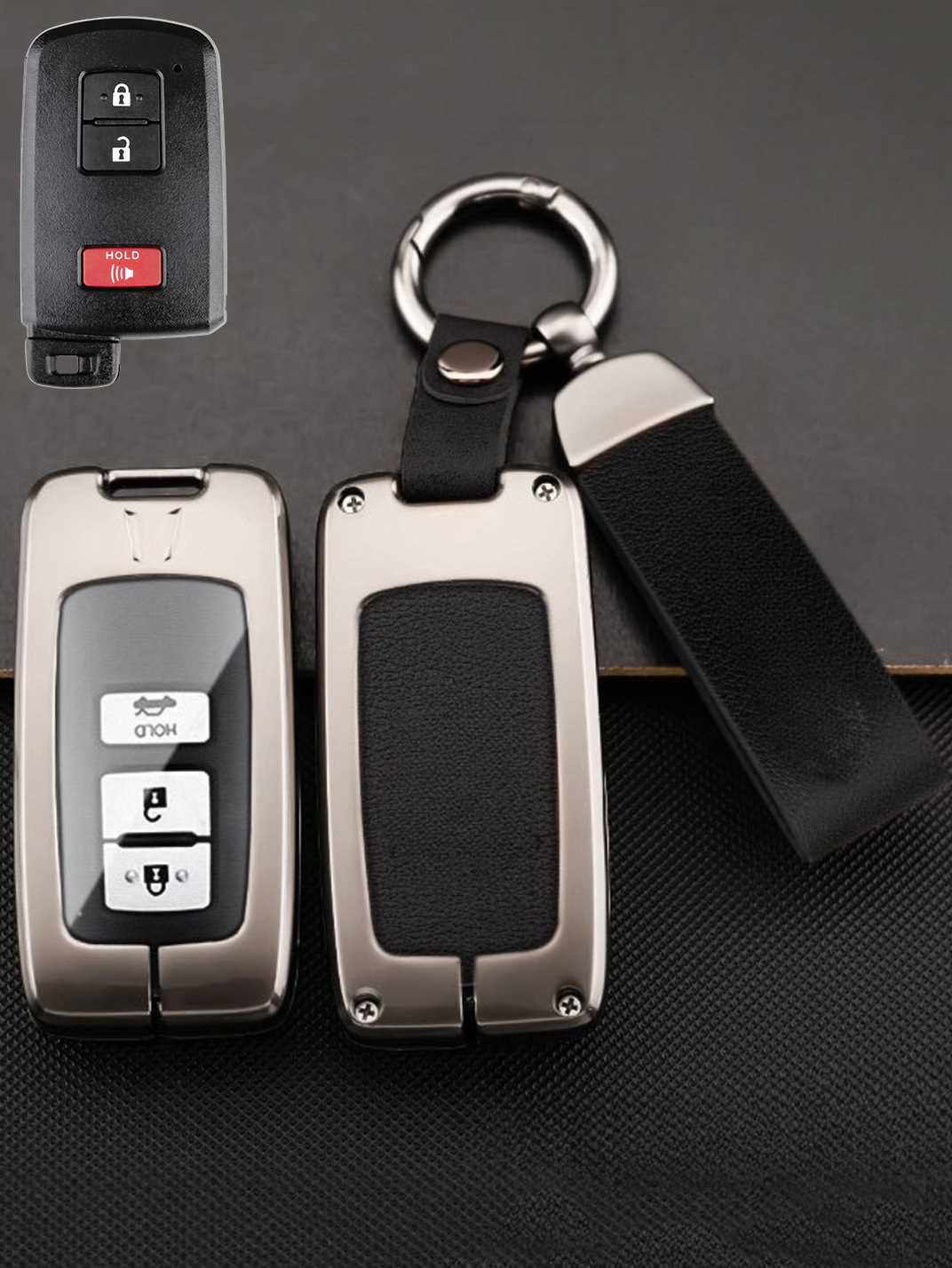 Premium Visible-Button Toyota Key Shell