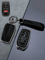 Vintage Leather Metal Alloy Toyota Key Cover