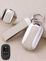 Honda Key Fob Cover with Leather & Metal Frame