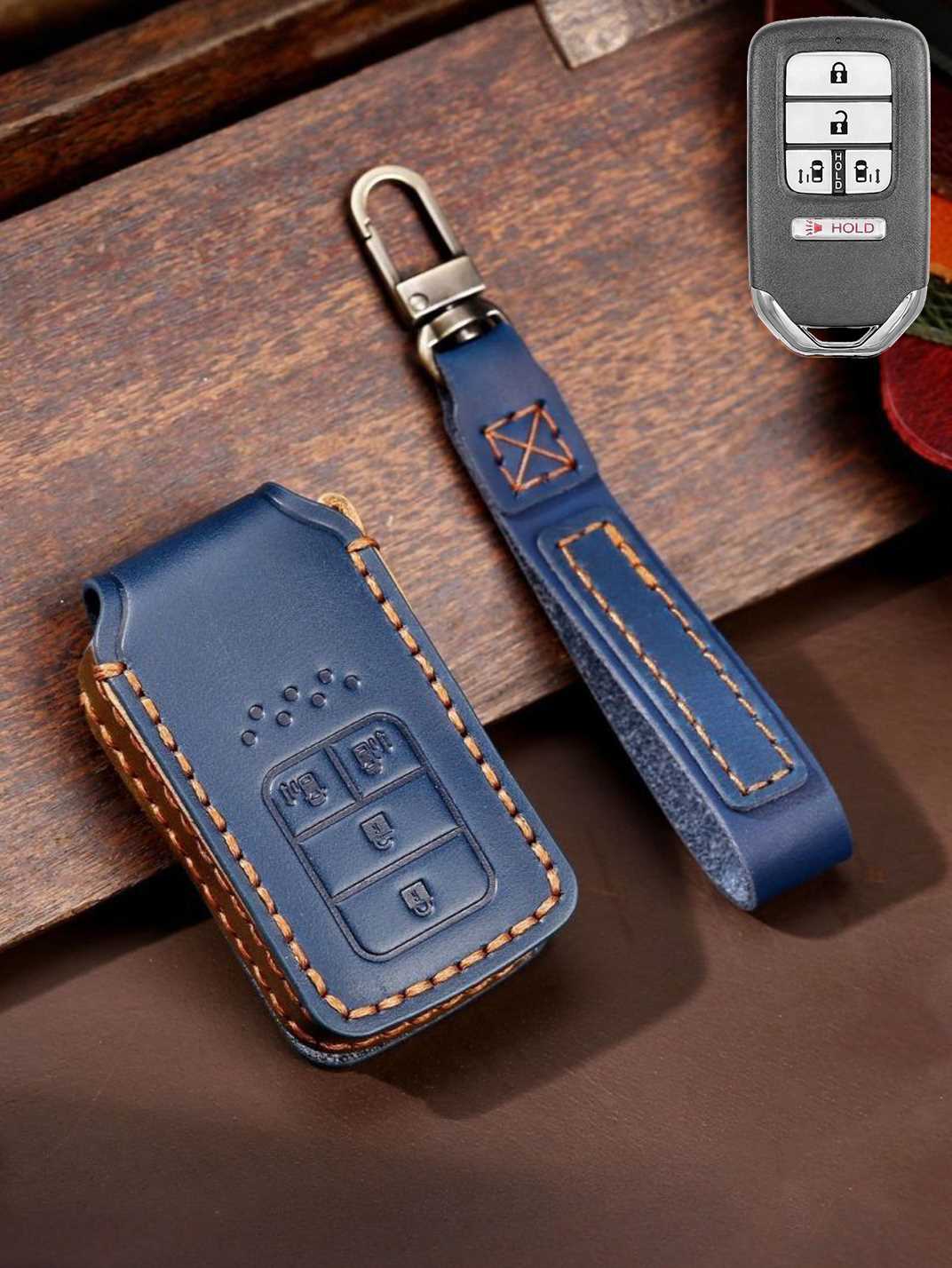 Premium Genuine Leather Honda Key Cover