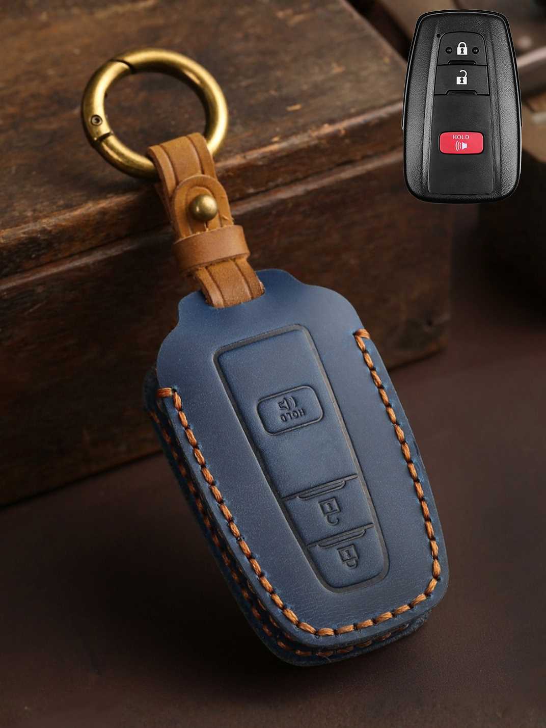 Premium Genuine Leather Toyota Key Cover
